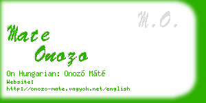 mate onozo business card